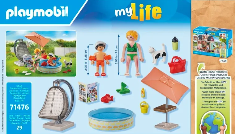 Playmobil, City Life, Wodna zabawa w ogrodzie, 71476