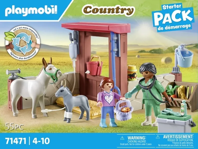Playmobil, Country, Weterynarz z osiołkami, 71471