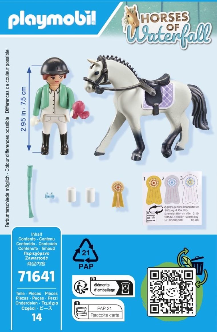 Playmobil, Horses of Waterfall, Jeździec turniejowy, 71641