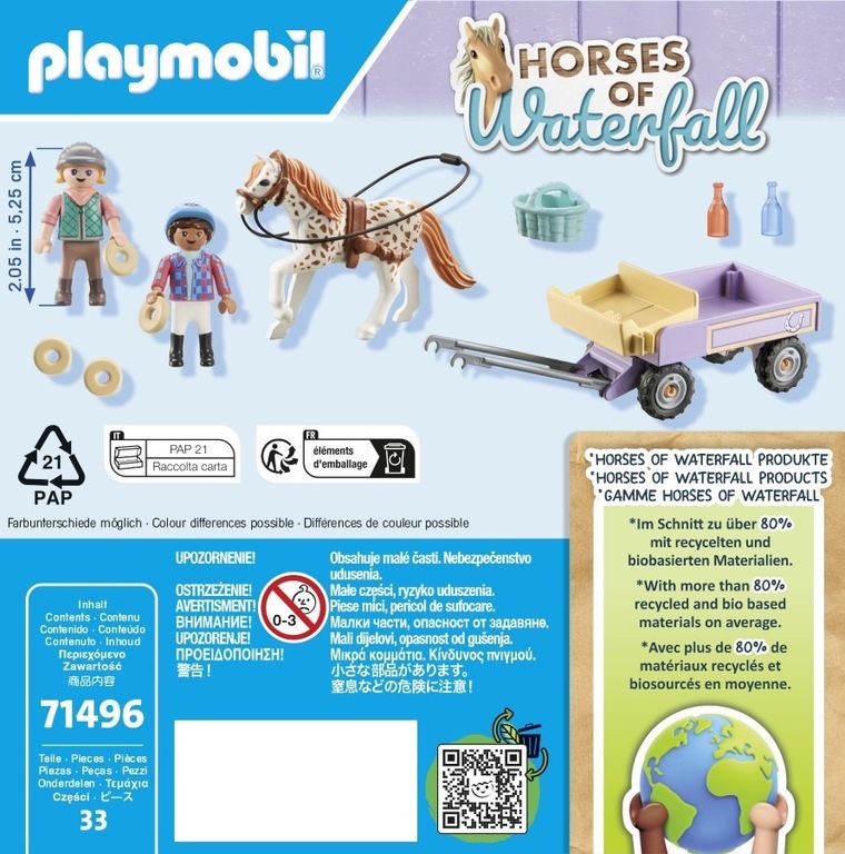 Playmobil, Horses of Waterfall, Powóz kucyków, 71496