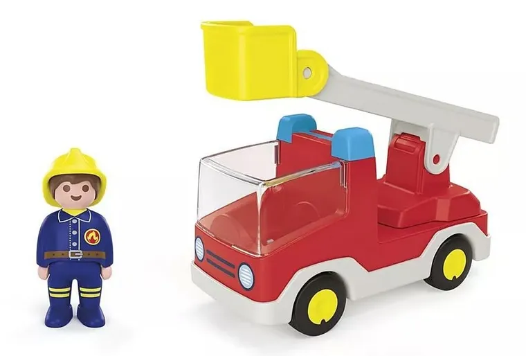 Playmobil, Junior, Wóz strażacki z drabiną, 71683