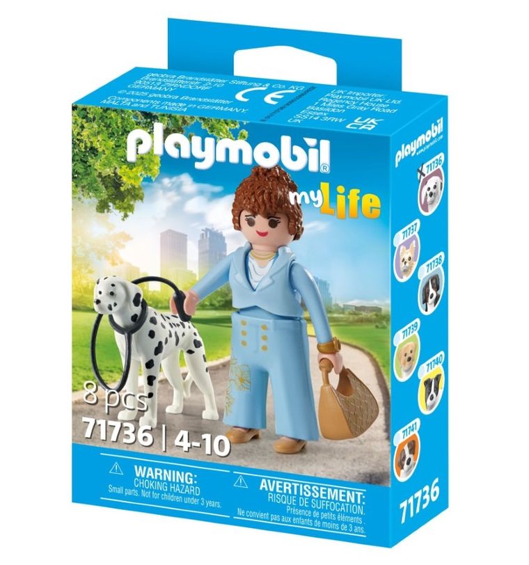 Playmobil, My Life, Kobieta z dalmatyńczykiem, 71736