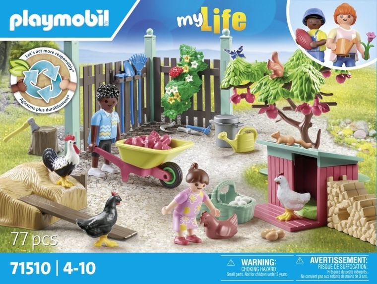 Playmobil, My Life, Mała kurza ferma w ogródku Tiny House, 71510