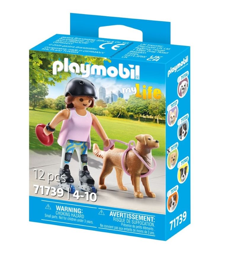 Playmobil, My Life, Skaterka z retriverem, 71739