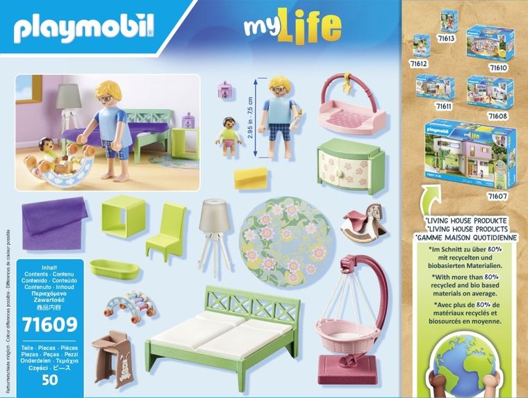 Playmobil, My Life, Sypialnia z kącikiem zabaw dla dzieci, 71609