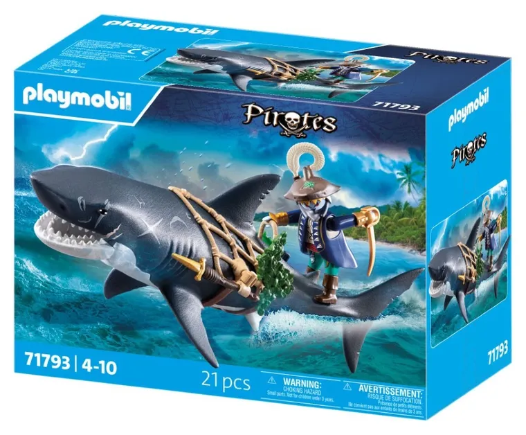 Playmobil, Pirates, Rekin olbrzym z piratem, 71793