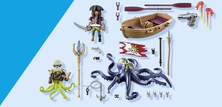Playmobil, Pirates, Walka z gigantyczną ośmiornicą, 71419