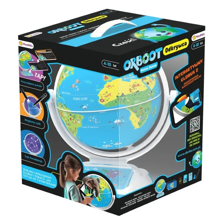 Playshifu, Orboot Odkrywca, Nasza Ziemia, globus interaktywny, średnica 25 cm