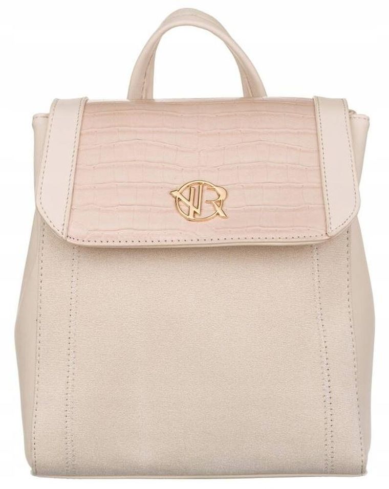 Plecak, beżowy, skóra ekologiczna, Rovicky