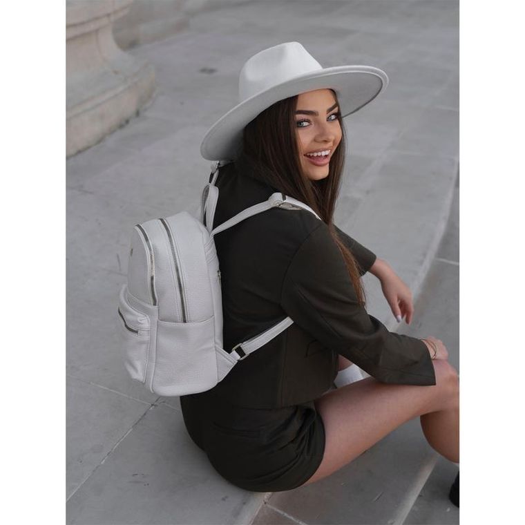 Plecak, beżowy, skóra ekologiczna, Rovicky