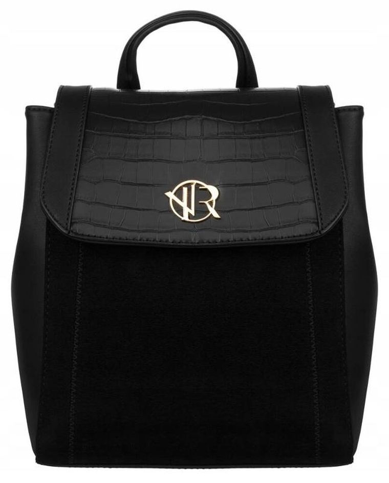 Plecak, czarny, skóra ekologiczna, Rovicky