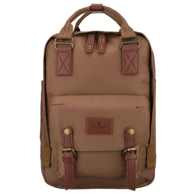 Plecak miejski, brązowy, Peterson