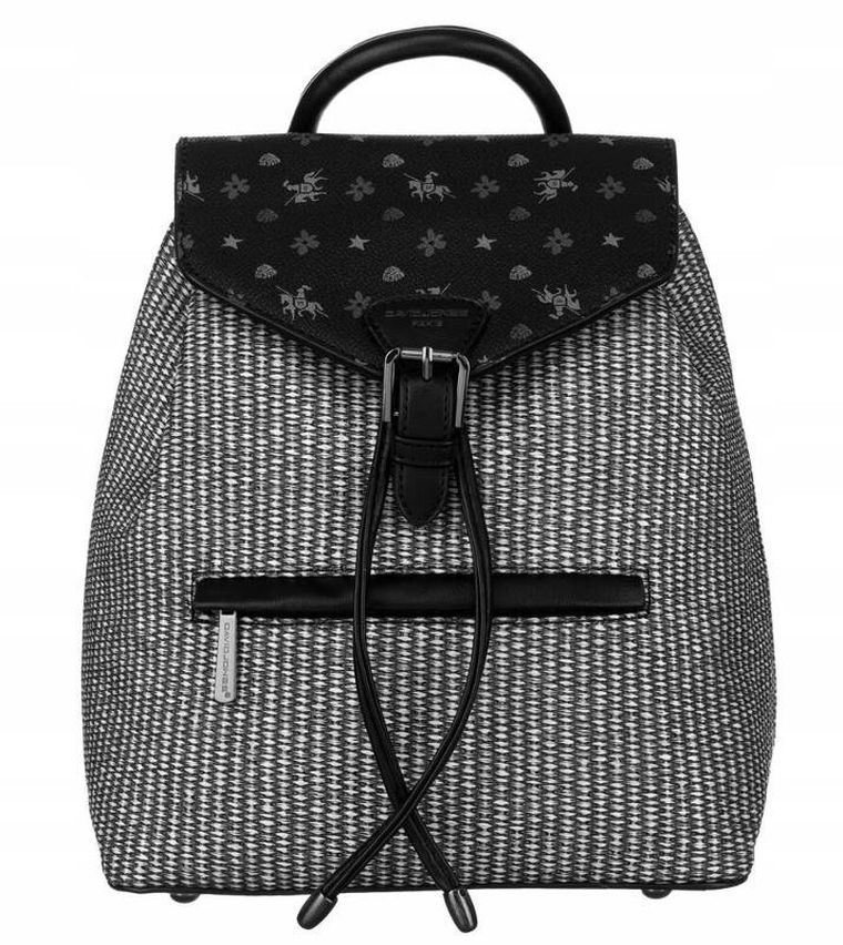 Plecak miejski, czarny, skóra ekologiczna, David Jones