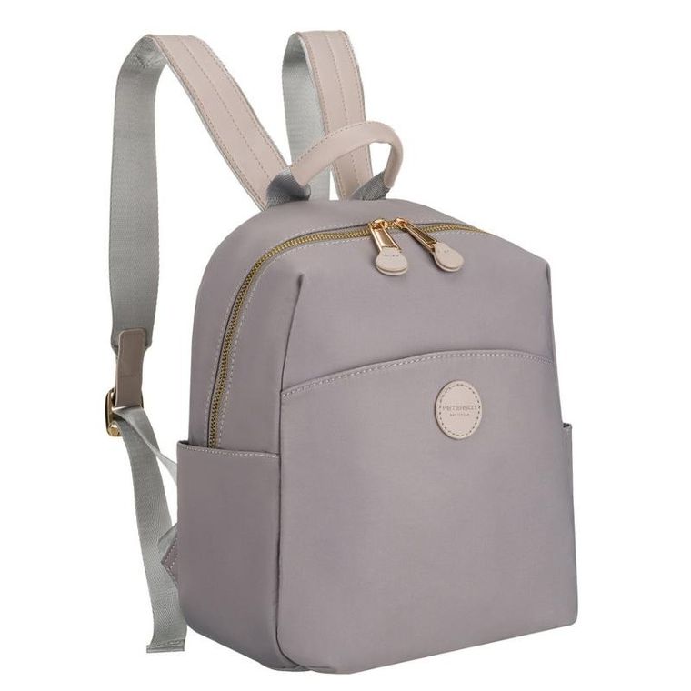 Plecak miejski, szary, skóra ekologiczna, Peterson