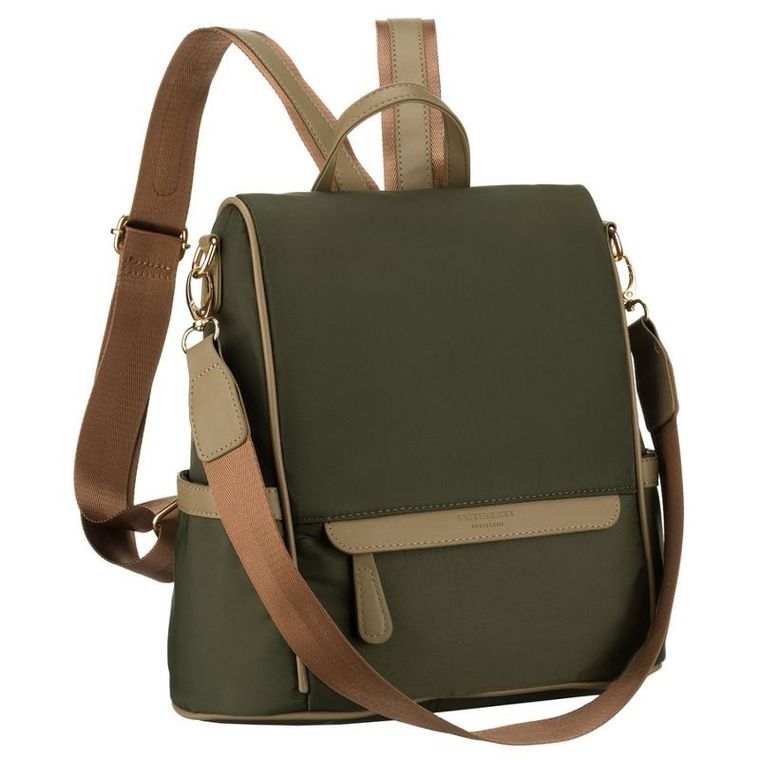 Plecak miejski, zielony, skóra ekologiczna, Peterson