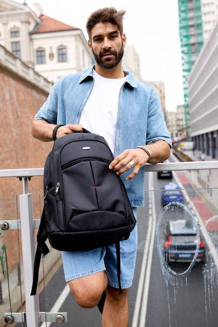 Plecak na laptopa, czarny, Peterson