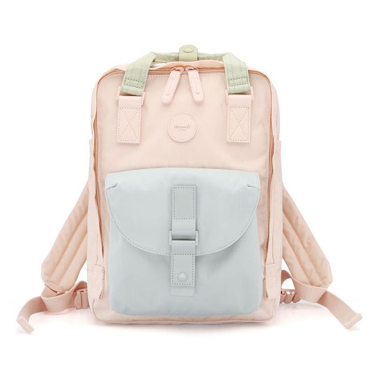 Plecak, niebiesko-różowy, wodoodporny, Himawari