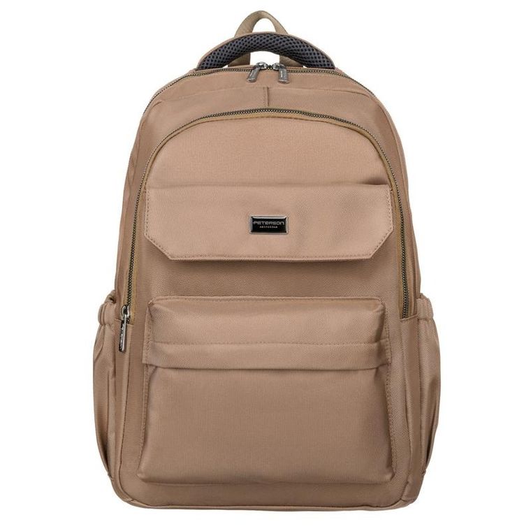 Plecak podróżny, bagaż podręczny do samolotu, beżowy, Peterson