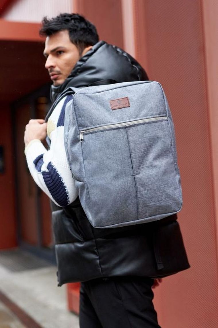 Plecak podróżny, bagaż podręczny do samolotu, szary, Peterson