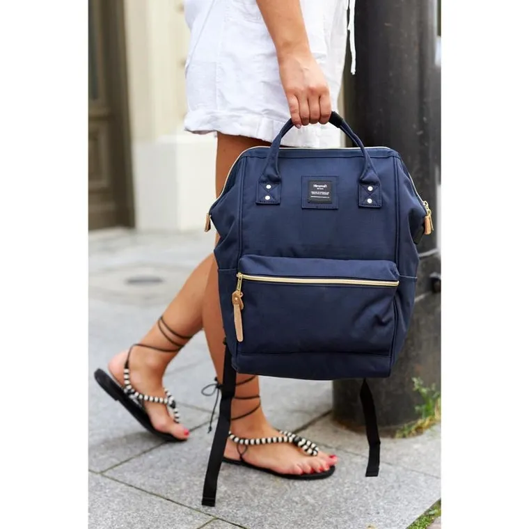 Plecak podróżny na laptopa, bagaż podręczny do samolotu, granatowy, Himawari