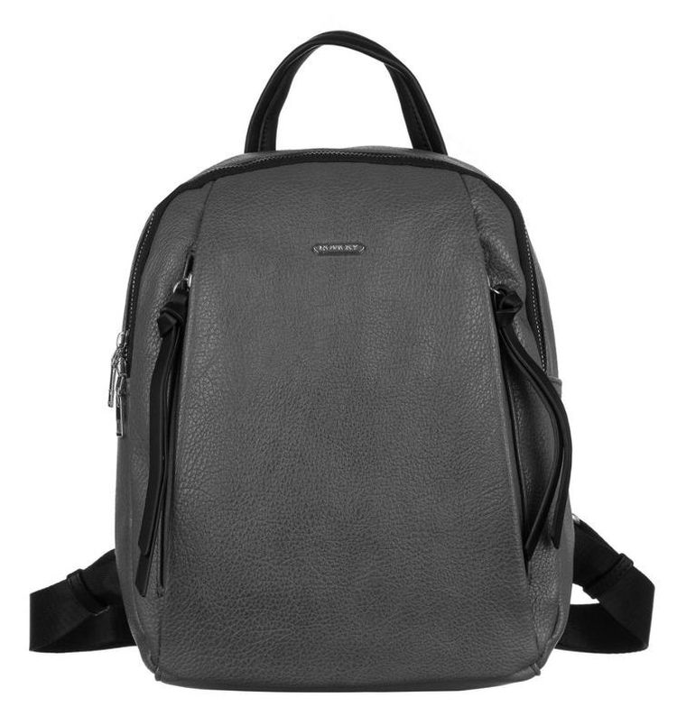 Plecak, szary, skóra ekologiczna, Rovicky