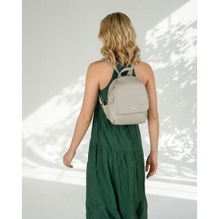 Plecak, szary, skóra ekologiczna, Rovicky