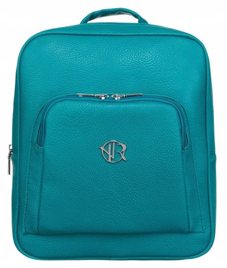 Plecak, turkusowy, skóra ekologiczna, Rovicky