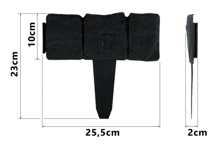 Plonos, obrzeże ogrodowe, antracytowe, 250 cm