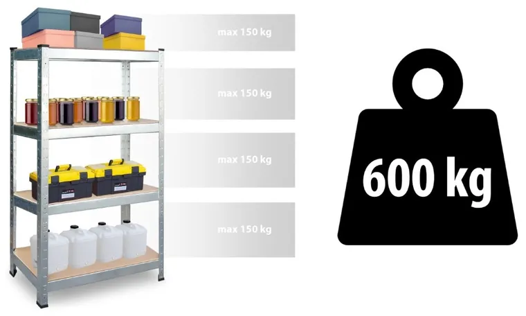 Plonos, regał metalowy, magazynowy, 180-90-40 cm