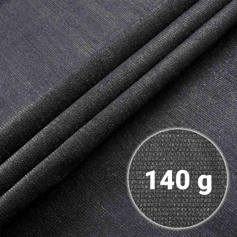 Plonos, siatka cieniująca, 1,2-50m, 140g/m2 + 50 zacisków, szara