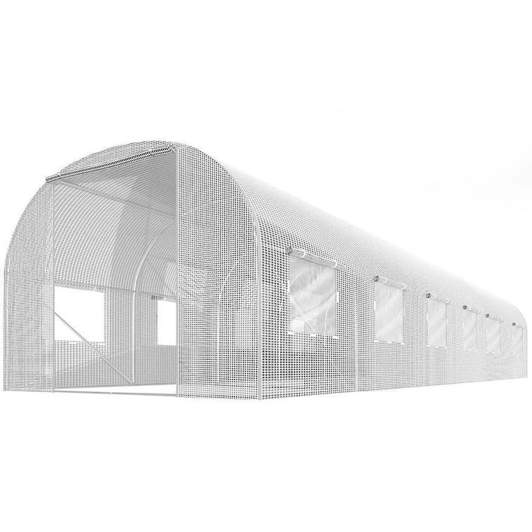 Plonos, tunel ogrodowy, 3-6m, 18m2, biały