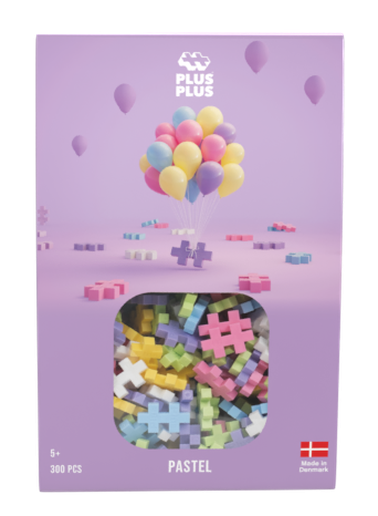 Plus-Plus, Basic w opakowaniu, Pastelowe kolory, klocki, 300 elementów