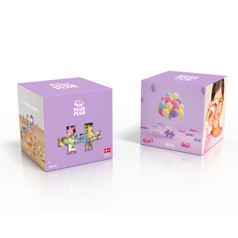 Plus-Plus, Basic w opakowaniu, tęczowe kolory, klocki, 600 elementów