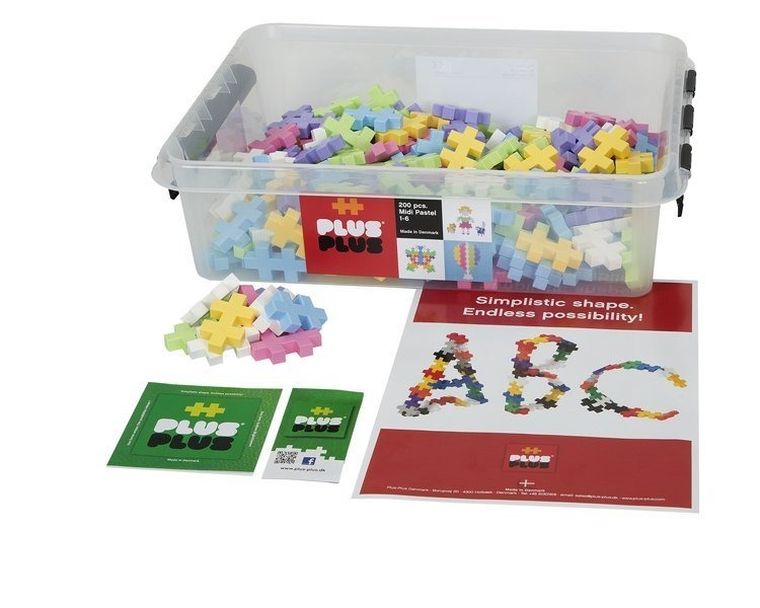 Plus-Plus, Midi Pastel, klocki, 200 szt.