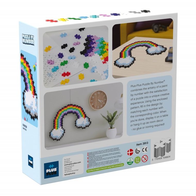 Plus-Plus Mini, Tęcza, puzzle po numerach, 500 elementów