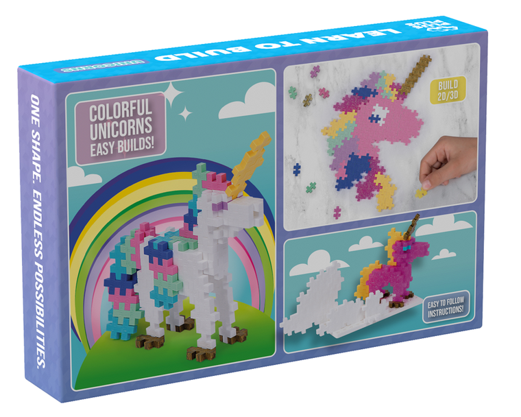 Plus-Plus, Naucz się budować, Jednorożce, klocki, 275 elementów