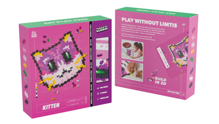 Plus-Plus, Puzzle by number, kot, klocki, 500 elementów