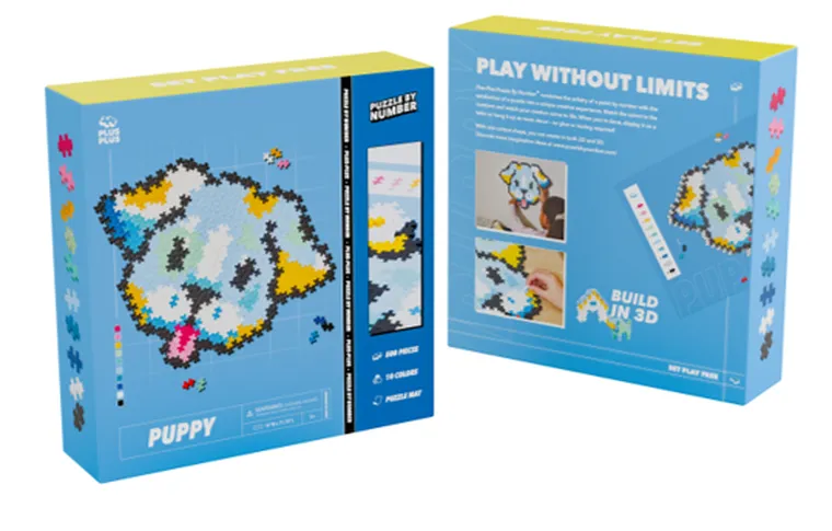 Plus-Plus, Puzzle by number, pies, klocki, 500 elementów