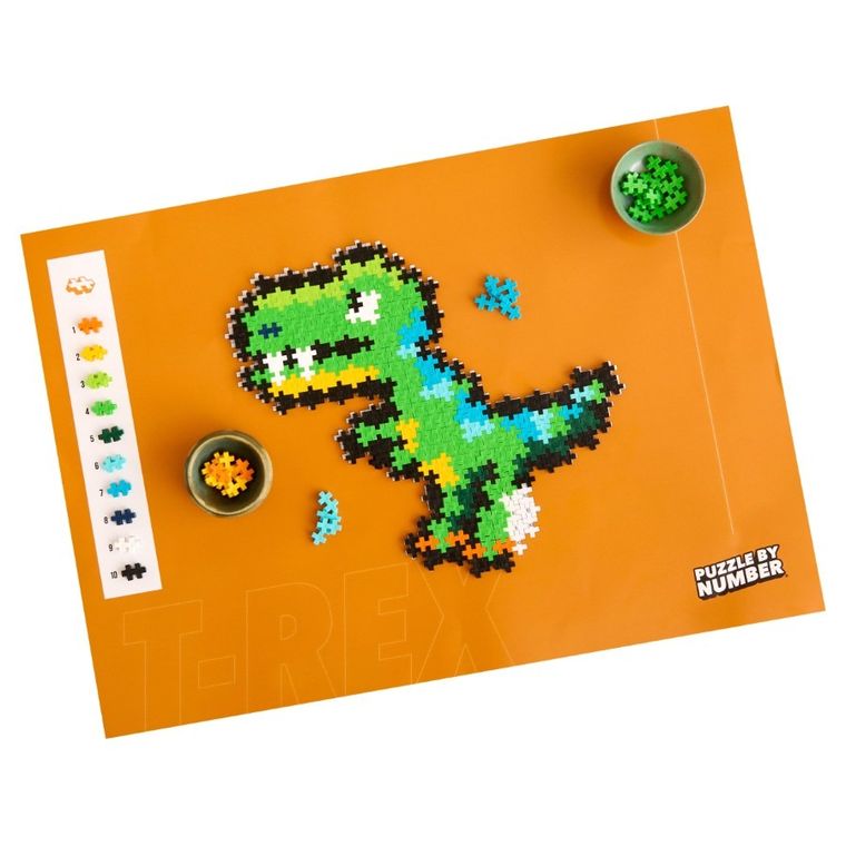 Plus-Plus, Puzzle by Number, T-Rex, klocki, 250 elementów
