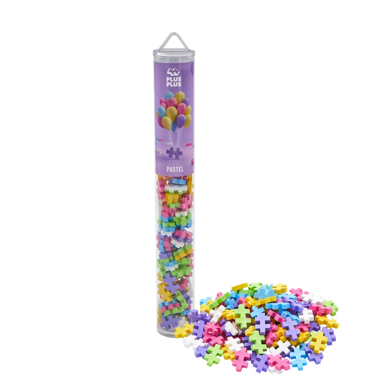 Plus-Plus, Tuby Basic, Pastelowa, klocki, 100 elementów