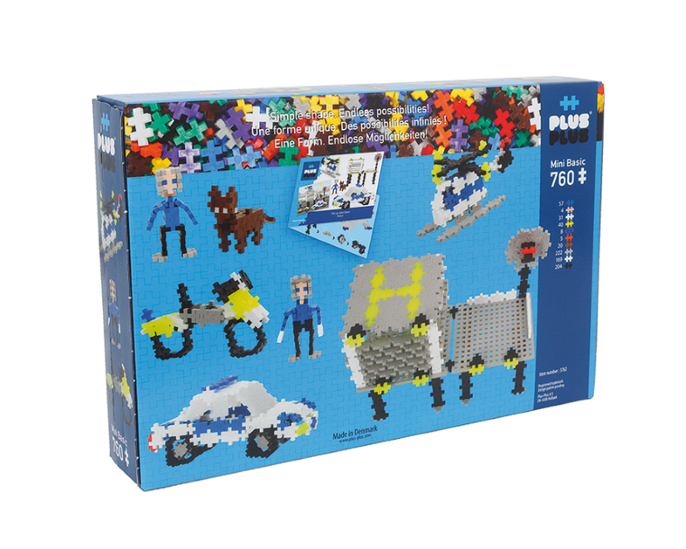 Plus-Plus, Zestawy Basic, Policja, klocki, 760 elementów