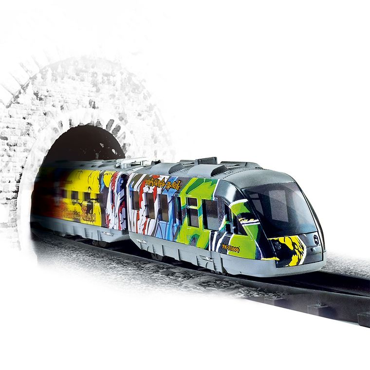 Pociąg, kolejka zdalnie sterowana, światło i dźwięk, 51 elementów