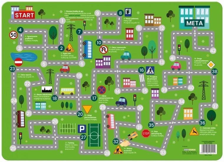 Podkładka na biurko, laminowana, ruch drogowy