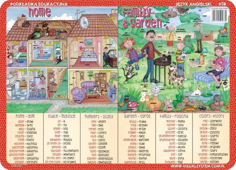 Podkładka na biurko, mata, dwustronna, Town, sport, home, family