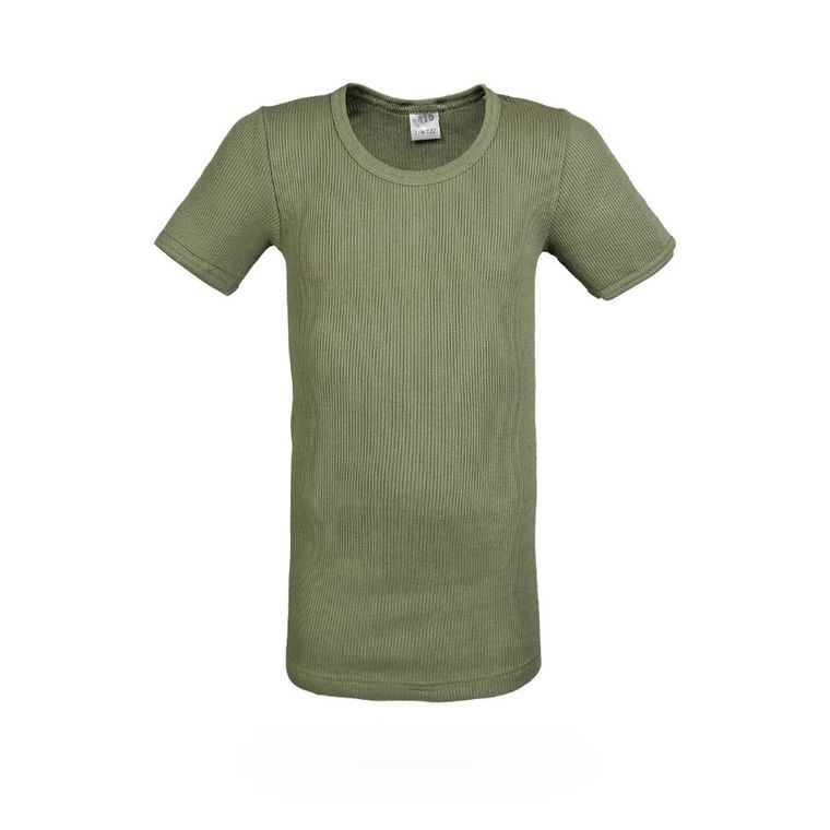 Podkoszulek chłopięcy z krótkim rękawem, khaki, Marek, Saltex