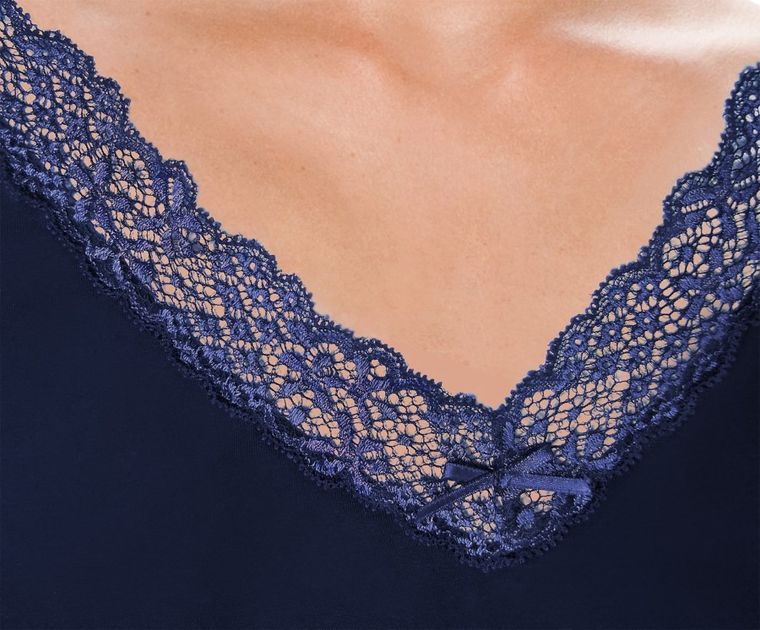 Podkoszulek damski, granatowy, Lilian, Saltex