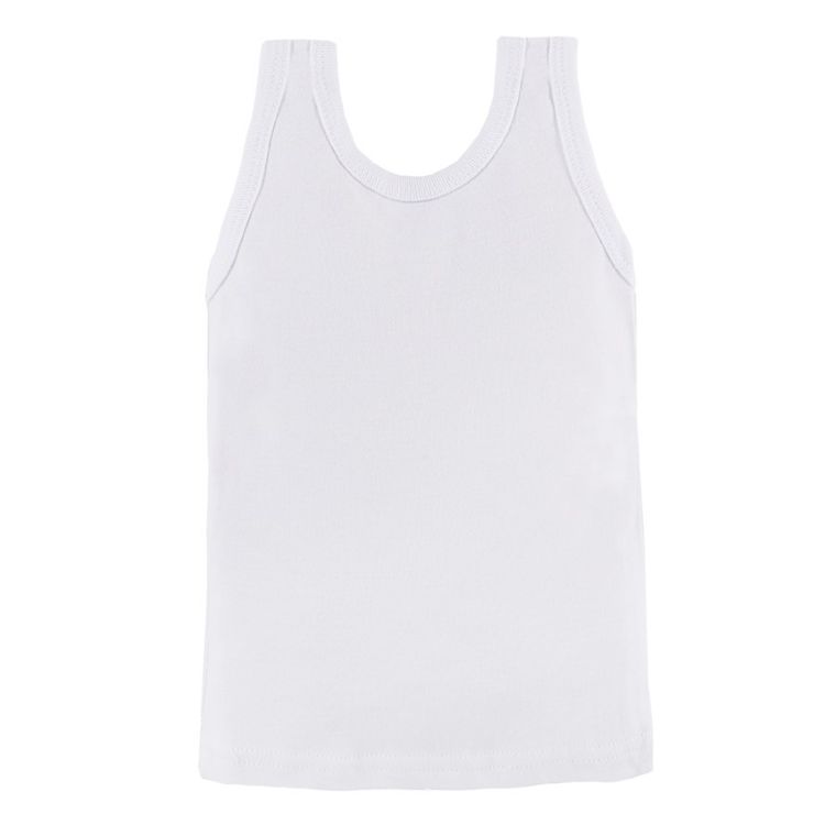 Podkoszulek dziecięcy bez rękawów, biały, Eevi