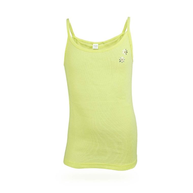 Podkoszulek dziewczęcy na ramiączka, żółty, Mika, Saltex