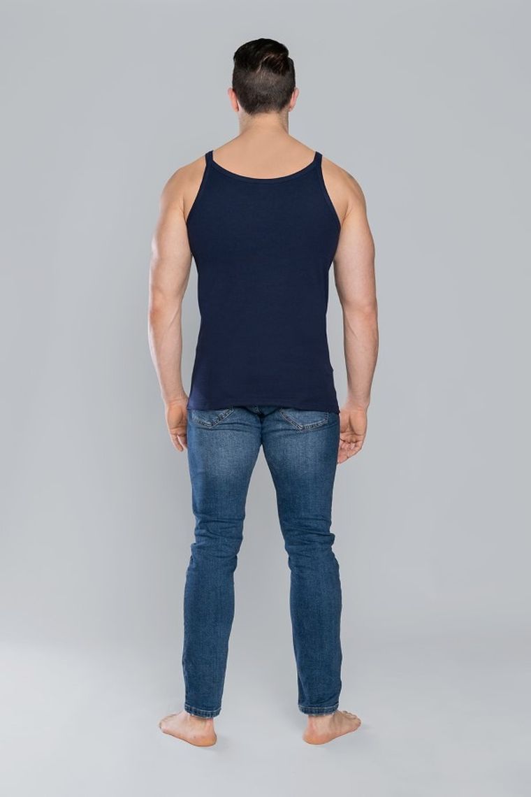 Podkoszulek męski, granatowy, Paco, Italian Fashion