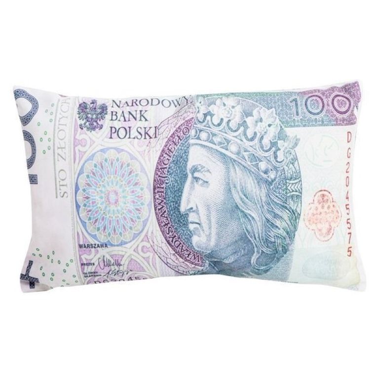 Poduszka, banknot, stówka, 100 PLN